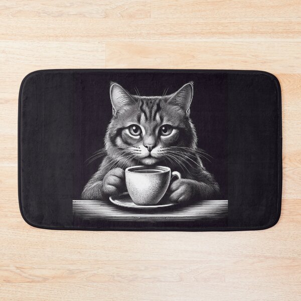 Item preview, Funny up all night Cat drinking coffee designed and sold by Boxing Kangaroo Retail Company.