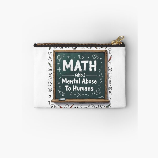 Item preview, Math: Mental Abuse To Humans Funny Chalkboard designed and sold by pixelated_echoes.