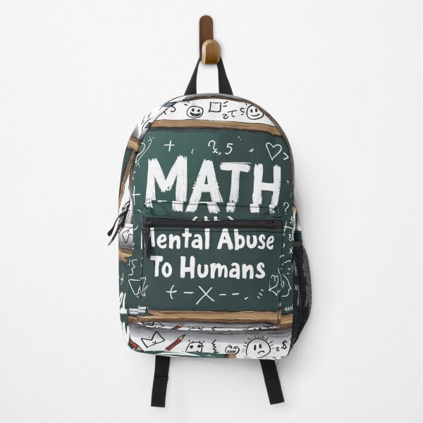 Item preview, Math: Mental Abuse To Humans Funny Chalkboard designed and sold by pixelated_echoes.