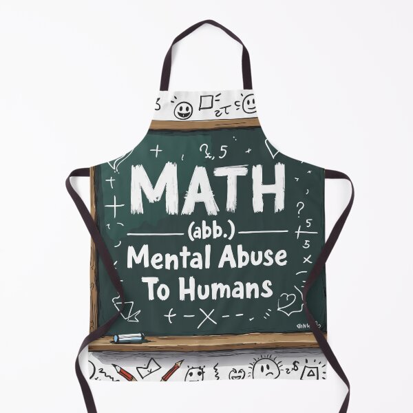 Item preview, Math: Mental Abuse To Humans Funny Chalkboard designed and sold by pixelated_echoes.