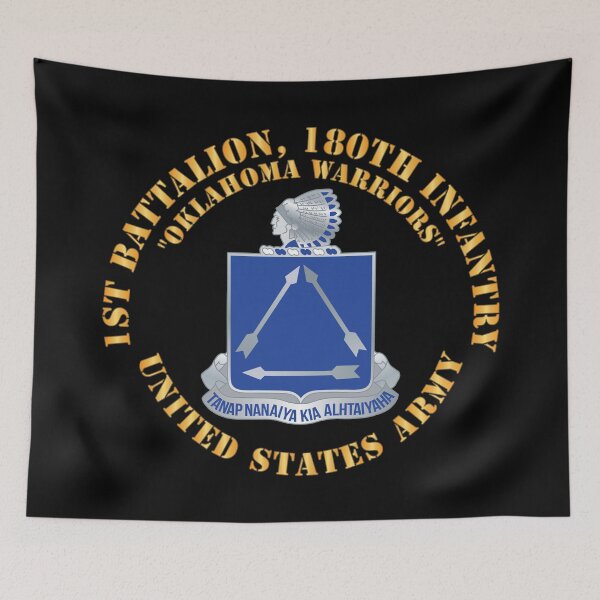 Item preview, 180th Infantry Regiment DUI- Oklahoma Warriors - US Army X 300 designed and sold by Military Insignia Products.
