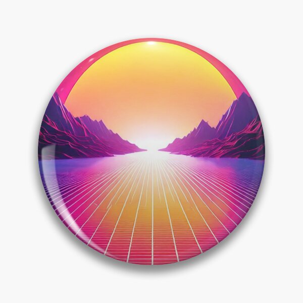 Item preview, Digital Horizon In Synthwave Style designed and sold by Unwind-Art-Work.