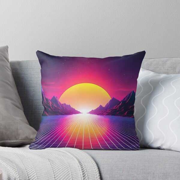 Item preview, Digital Horizon In Synthwave Style designed and sold by Unwind-Art-Work.