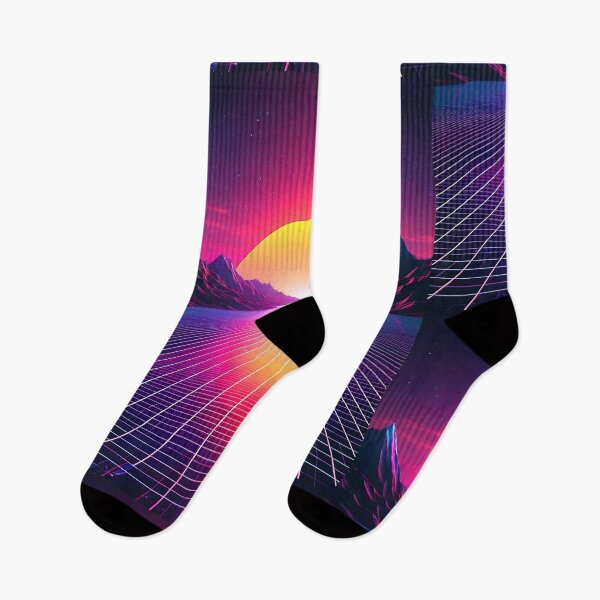 Item preview, Digital Horizon In Synthwave Style designed and sold by Unwind-Art-Work.