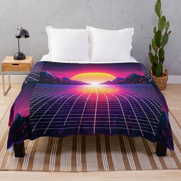 Item preview, Digital Horizon In Synthwave Style designed and sold by Unwind-Art-Work.