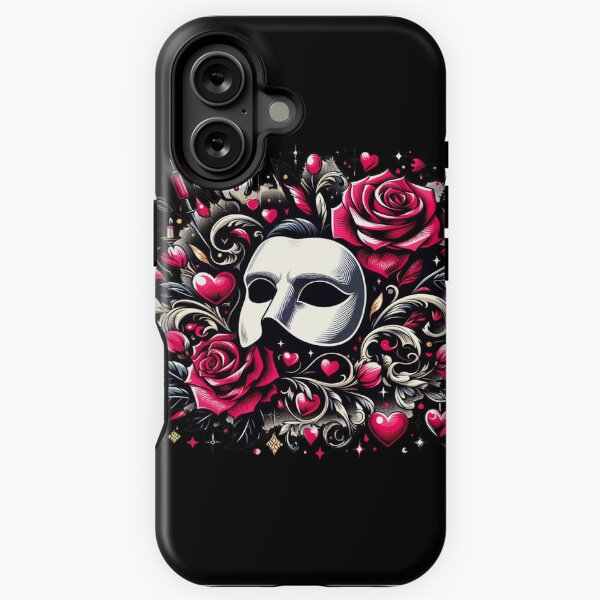 Vista previa del artículo con la obra «Máscara de El Fantasma de la Ópera: Máscara de Rosa Romance para el Día de San Valentín», diseñado y vendido por NerdiPop.