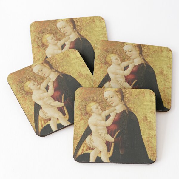 Item preview, Detail of the Triptych "Virgin Mary with Child Jesus, Saint Peter and Saint Paul" on wood by Neri di Bicci designed and sold by Crux Fidelis.