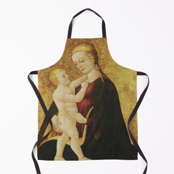 Item preview, Detail of the Triptych "Virgin Mary with Child Jesus, Saint Peter and Saint Paul" on wood by Neri di Bicci designed and sold by Crux Fidelis.