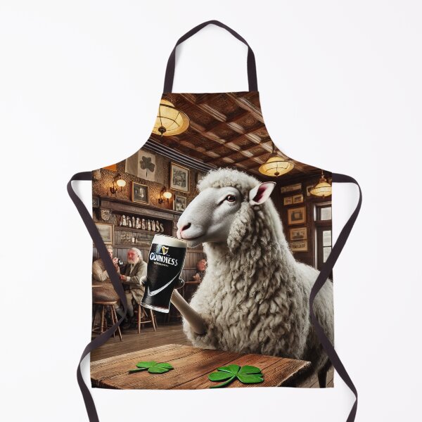 Item preview, Irish Pub Sheep Enjoying a Pint of Guinness designed and sold by M-way.