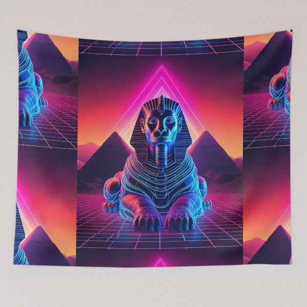 Item preview, Vaporwave Sphinx designed and sold by Unwind-Art-Work.