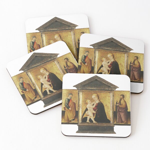 Item preview, Detail of the Triptych "Virgin Mary with Child Jesus, Saint Peter and Saint Paul" on wood by Neri di Bicci designed and sold by Crux Fidelis.