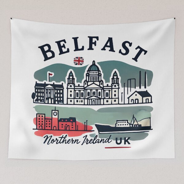 Item preview, Belfast Northern Ireland UK designed and sold by WanderlustCoCo.