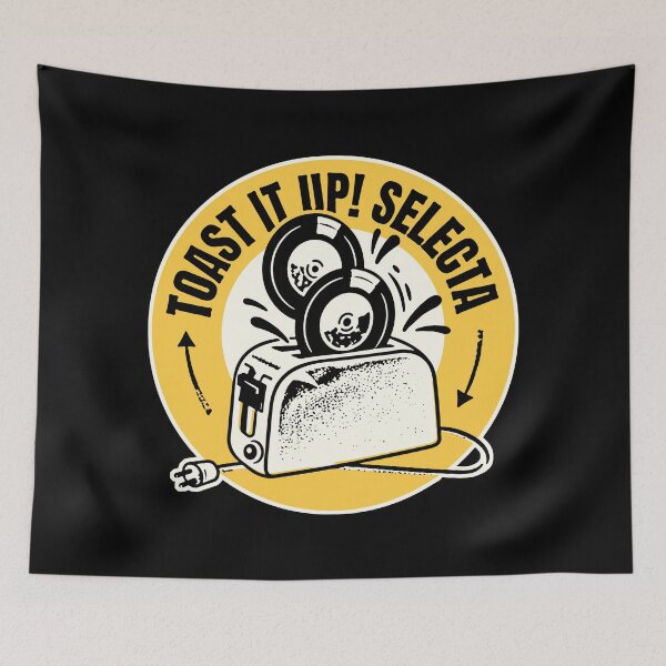 Item preview, Toast it up! Selecta. for dark garments. Reggae DJ-culture jamaica.  designed and sold by jomi.amsterdam.