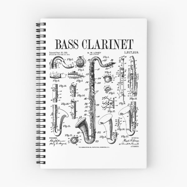 Item preview, Bass Clarinet Player Clarinetist Vintage Patent Musician designed and sold by GrandeDuc.