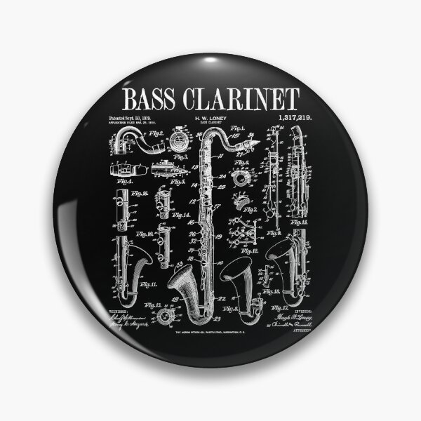 Item preview, Bass Clarinet Player Clarinetist Vintage Patent Musician designed and sold by GrandeDuc.