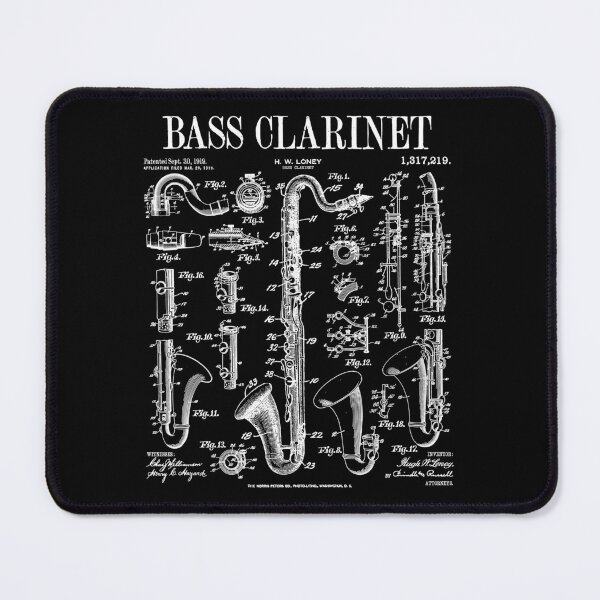 Item preview, Bass Clarinet Player Clarinetist Vintage Patent Musician designed and sold by GrandeDuc.