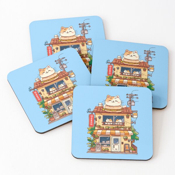 Item preview, Cat Burger Shop Doodle Funny Cat Art designed and sold by xiao xuans.