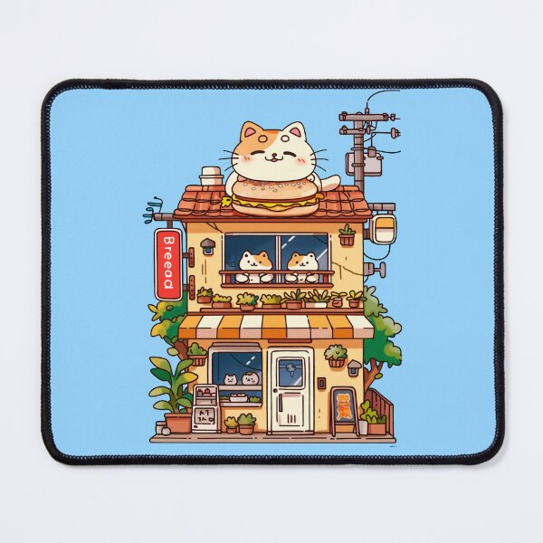 Item preview, Cat Burger Shop Doodle Funny Cat Art designed and sold by xiao xuans.