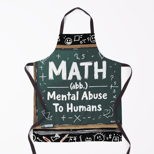 Item preview, Math: Mental Abuse To Humans Funny  - white chalk designed and sold by pixelated_echoes.