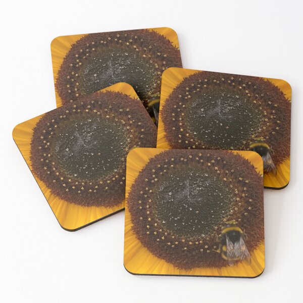 Item preview, Bee pollinating  yellow flower  designed and sold by KateEsdaile.