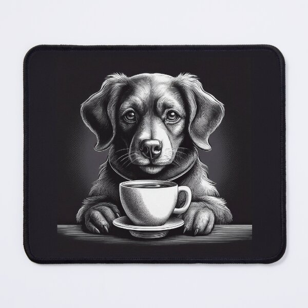 Item preview, Funny up all night Dog drinking coffee designed and sold by Boxing Kangaroo Retail Company.