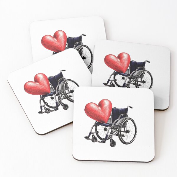 Item preview, "Love on Wheels" A perfect gift for Valentine’s Day ❤️ Wheelchair Design designed and sold by It's Wheelie Cool.