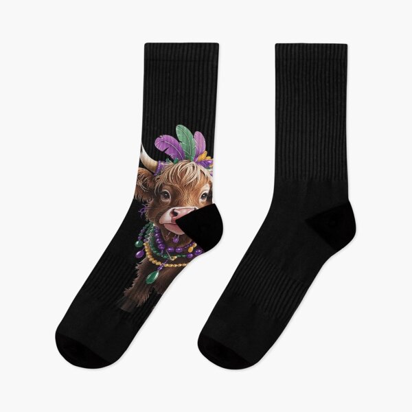 Item preview, Festive Highland Cow Mardi Gras Design designed and sold by love3617.