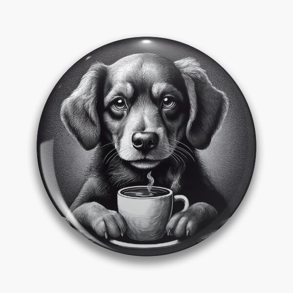 Item preview, Funny up all night Dog drinking coffee designed and sold by Boxing Kangaroo Retail Company.