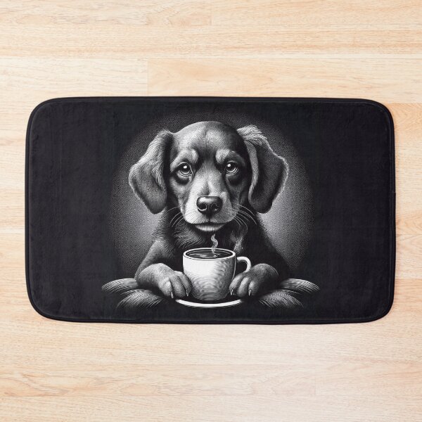 Item preview, Funny up all night Dog drinking coffee designed and sold by Boxing Kangaroo Retail Company.