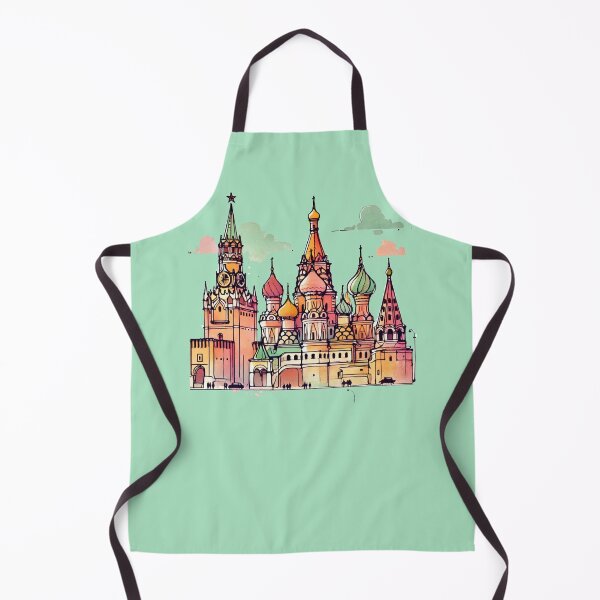 Item preview, Minimalist Kremlin Palace Illustration – Retro Colors, Bold 3D Text , designed and sold by PaintMeWorld.