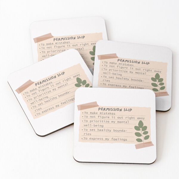 Item preview,  Mental health permission slip | positive affirmations designed and sold by NeurodiverseTea.