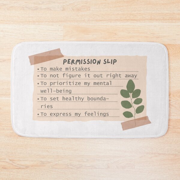 Item preview,  Mental health permission slip | positive affirmations designed and sold by NeurodiverseTea.