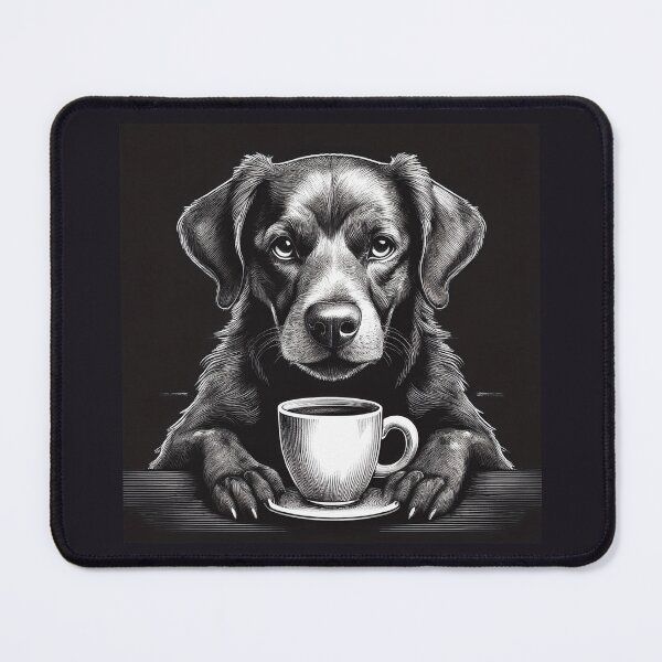 Item preview, Funny up all night Dog drinking coffee designed and sold by Boxing Kangaroo Retail Company.