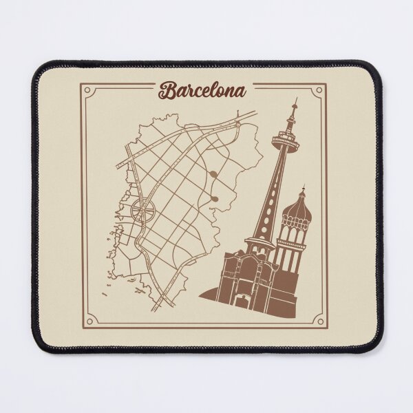 Item preview, Barcelona Map with Vintage Flair designed and sold by SignumShop.