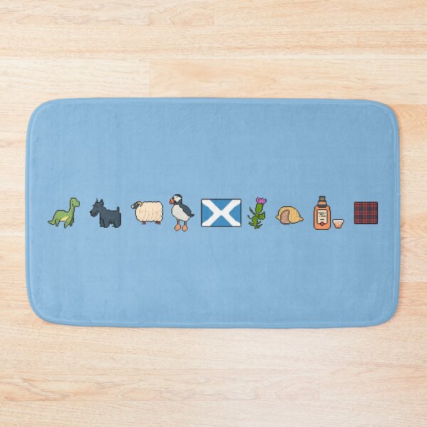 Item preview, Cute Scottish Icons Drawing Pixel Art Design designed and sold by MariOyama.