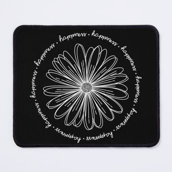 Item preview, Line Art Daisy Flower Happiness White designed and sold by MinimalMoodsArt.