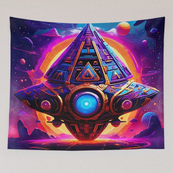 Item preview, Ancient Temple Starship Starship Ancestral Temple designed and sold by SpectrumEssence.