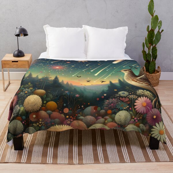 Item preview, Stars and comets - Pheasants in a Meteor Shower by heidiannemorris designed and sold by FOLK ART FUSION.