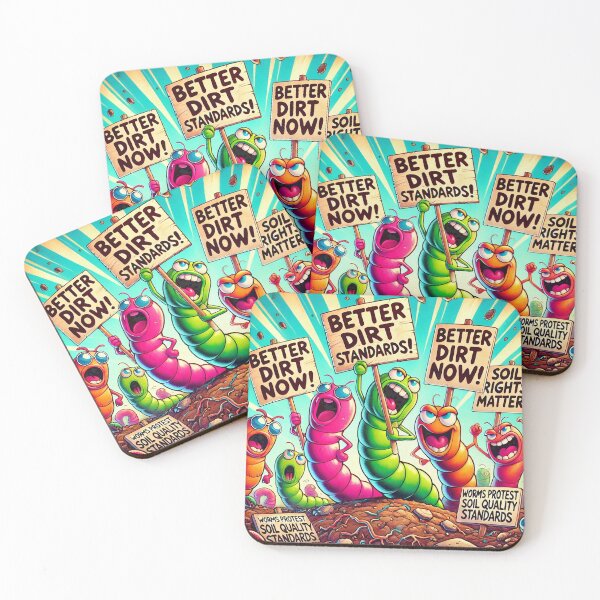 Item preview, Worms Protest Soil Quality Standards designed and sold by gryhenart.