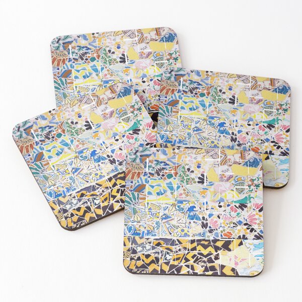 Item preview, Artwork of Gaudi's Park Güell Trencadis mosaic in Barcelona City in Catalonia designed and sold by Dorota127.