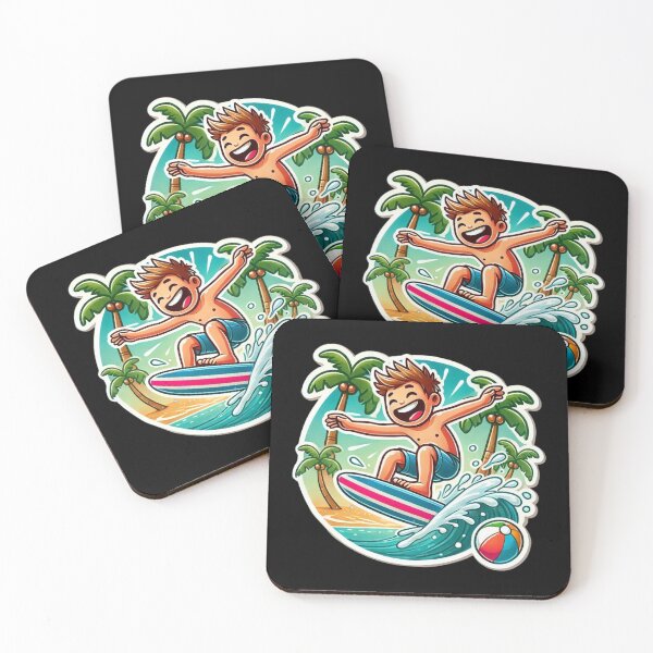 Item preview, Vibrant Skimboarding Cartoon: Summer Fun on the Waves 2 designed and sold by Psycho-Crazy.
