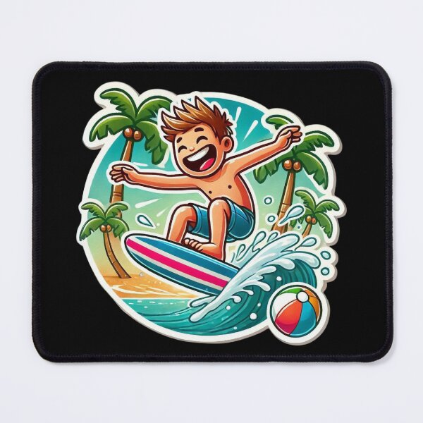 Item preview, Vibrant Skimboarding Cartoon: Summer Fun on the Waves 2 designed and sold by Psycho-Crazy.