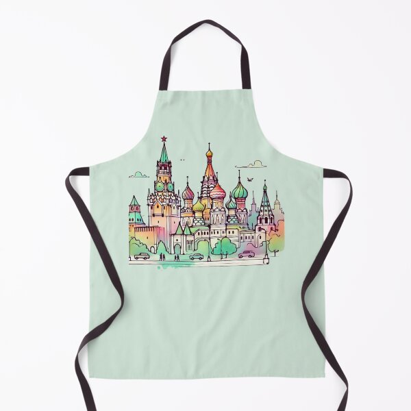 Item preview, Minimalist Kremlin Palace Illustration – Retro Colors, Bold 3D Text , designed and sold by PaintMeWorld.