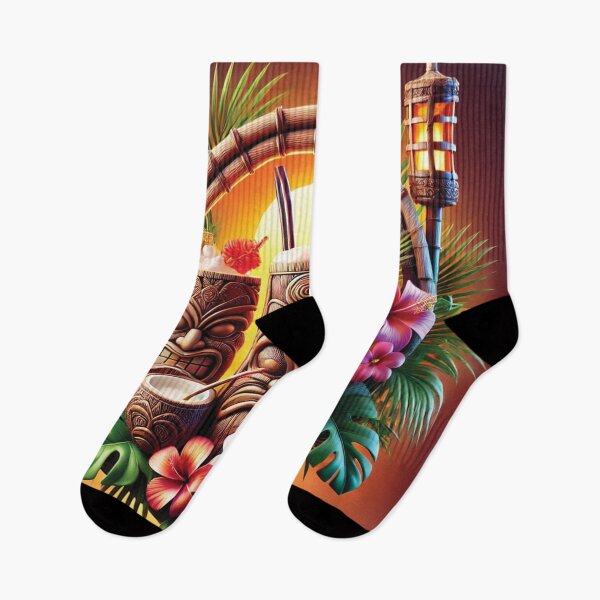 Item preview, Tropical Tiki Vibes: Polynesian Paradise with Exotic Drinks designed and sold by PawtopiaDesigns.