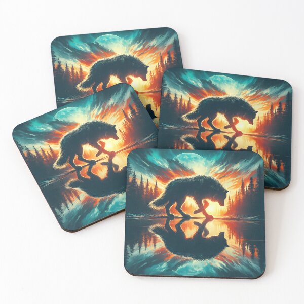 Item preview, Wolf Reflection, Ai Generated Art  designed and sold by ACC .
