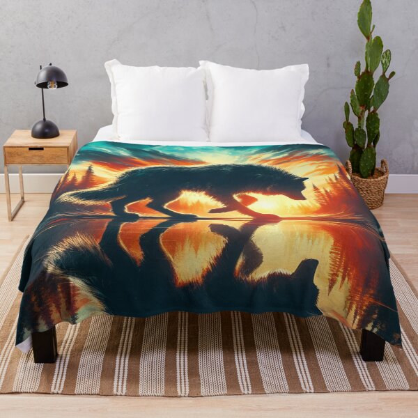 Item preview, Wolf Reflection, Ai Generated Art designed and sold by ACC .