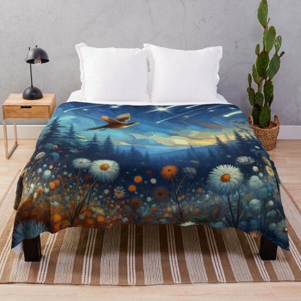 Item preview, Stars and comets - Pheasant flying in the Midnight Sky by heidiannemorris designed and sold by FOLK ART FUSION.