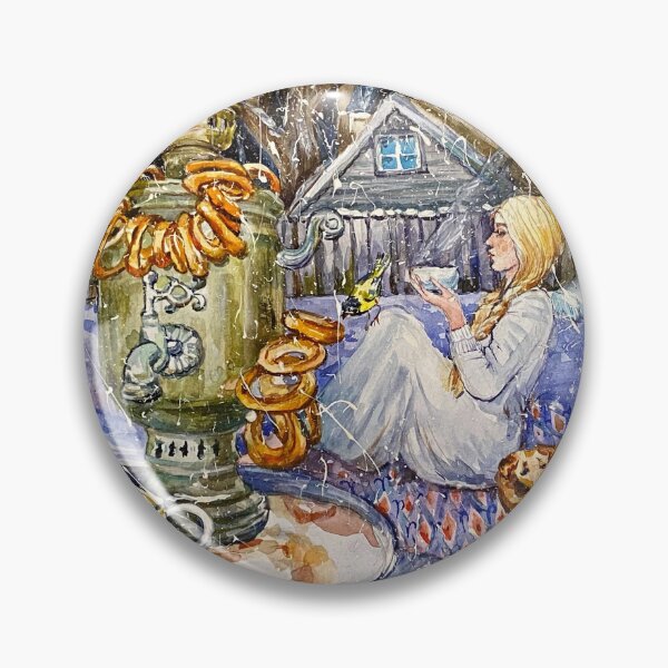 Item preview, Zimushka drinks tea in a magical forest. designed and sold by Elena Reutova.