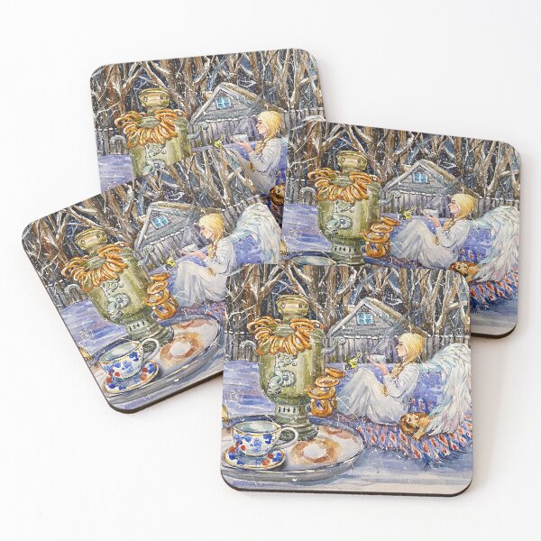 Item preview, Zimushka drinks tea in a magical forest. designed and sold by Elena Reutova.