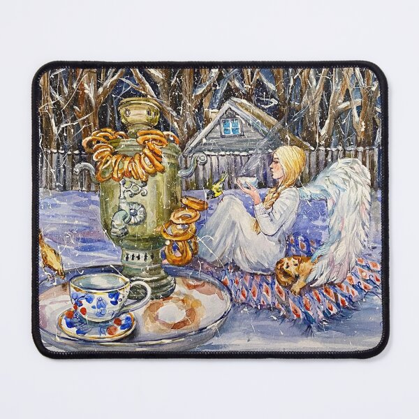 Item preview, Zimushka drinks tea in a magical forest. designed and sold by Elena Reutova.